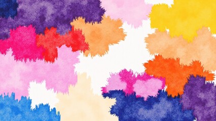 Vibrant Abstract Watercolor Texture with Colorful Splotches