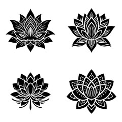Fototapeta premium Lotus Flower Mandala Designs