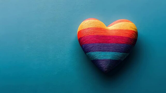 A campaign promoting gender diversity. A multicolored heart symbolizing inclusivity. LGBTQ concept.