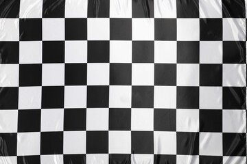 Fototapeta premium Checkered finish flag as background, top view