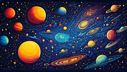 Cosmic Symphony: A Vibrant Journey Through Space

