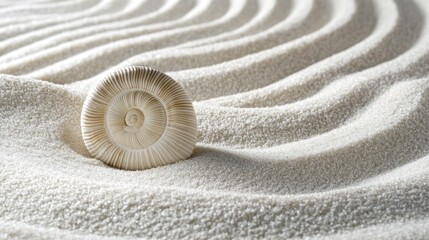 Obraz premium Serene Ammonite in Zen Garden