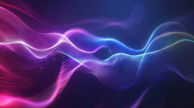 Wave of light and sound merging into fractal patterns, vibrant colors, dynamic motion, music-inspired background, hypnotic and immersive