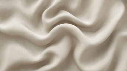 Fototapeta premium Light beige linen fabric texture background