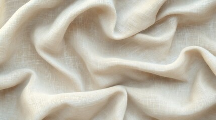 Obraz premium Light beige linen fabric texture background