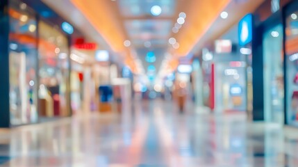 Fototapeta premium Shopping mall interior blurred background