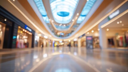 Obraz premium Shopping mall interior blurred background