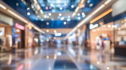 Obraz premium Shopping mall interior blurred background