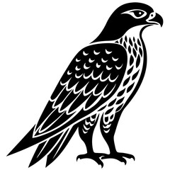 Fototapeta premium High-quality hawk vector illustration, perfect for logos, designs, and digital projects.