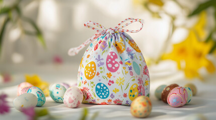 Bright colors and pastel tones highlight a spring festival scene with white flowers, colorful decorations, nature background, and vibrant nature and flowers.