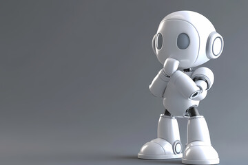 Smart Robot: A conceptual image of a friendly robot stands thoughtfully, suggesting the ever-evolving intersection of technology and artificial intelligence in a modern context.