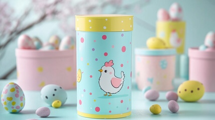 A pastel-colored spring festival display with colorful eggs, Easter decor, and spring celebration ideas showcasing vibrant springtime holiday decorations.