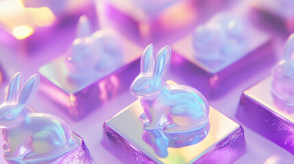 Colorful resin art featuring cute animals, fantasy characters, and kawaii art in a modern pop art style, perfect for cute decor and decorative fantasy scenes.