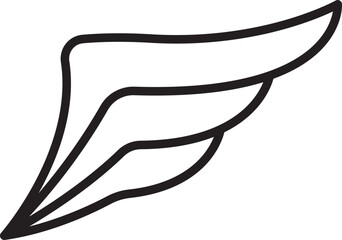 Stylized abstract wing design line icon