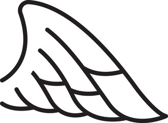 Stylized wing illustration line icon