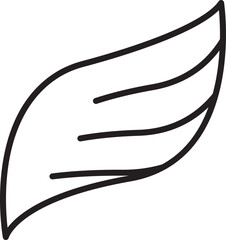 Stylized leaf illustration line icon