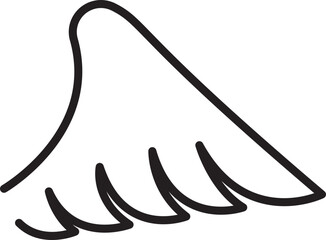 Abstract wave illustration line icon