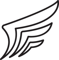 Fototapeta premium Wing logo design element line icon