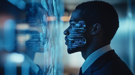 Businessman integrates chatbot technology for 24/7 customer support.