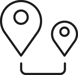 Location markers illustration line icon