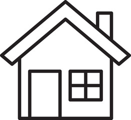 Simple house icon illustration line icon
