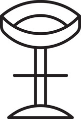 Bar stool illustration design line icon