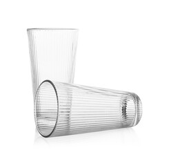 Two empty clean glasses isolated on white