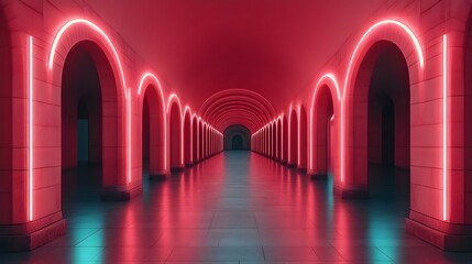 Neon Arch Tunnel