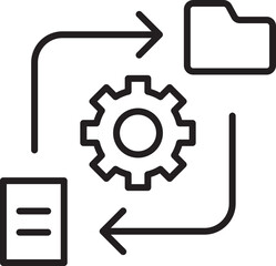 Process automation concept illustration line icon