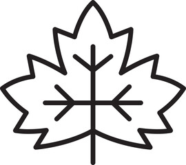 Leaf outline graphic design line icon
