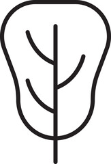 Leaf outline graphic design line icon