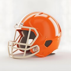 Fototapeta premium Colorful 3D Icon of an American Football Helmet with Minimalist Design