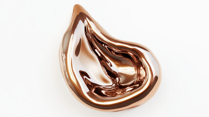 3d rendering liquid droplet on white background