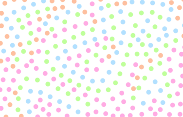 Vibrant polka dot overlay with pastel-colored circles. Ideal for digital design, scrapbooking, textiles, party decorations, and creative projects. Seamless and playful pattern.