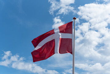 Copenhagen - Denmark - July 4 - 2023 - Denmark Flag