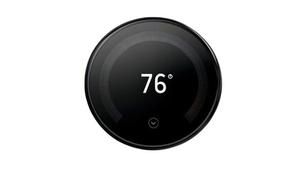 A smart thermostat isolated on transparent background