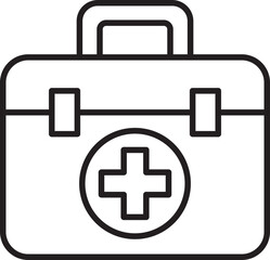 First aid kit icon illustration line icon