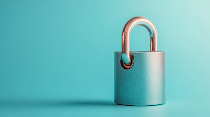 A glowing digital lock icon overlays a futuristic circuit board, symbolizing virtual security, data protection, and encrypted internet safety in a modern, high-tech environment