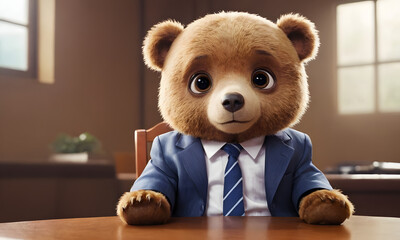 teddy bear sitting on a chair