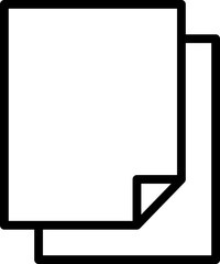 Blank paper sheets stacked together line icon