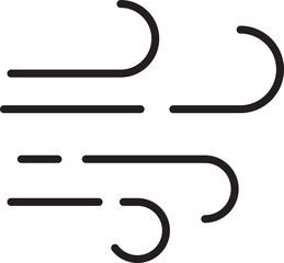 Abstract wind symbol illustration line icon
