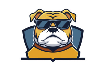 Bulldog logo vector art illustration.eps