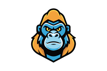 Gorilla logo vector art illustration2.eps