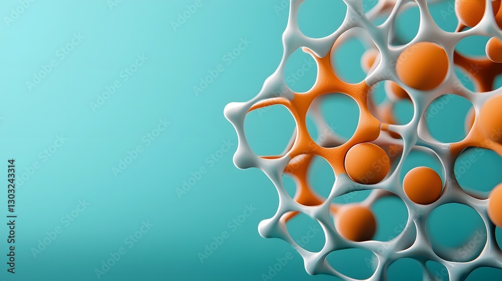 Poster sustainable nanomaterials derived from natural sources showcasing microscopic cellular elements intr