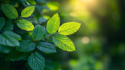 A leafy green plant with a yellowish tint symbolizes growth renewal and vitality The modern aesthetic represents contemporary sustainability and eco-conscious living Lush foliage evokes harmony and ba