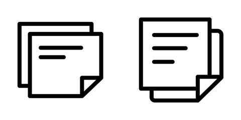 Sticky Notes Icon Set - Vector Design Symbols