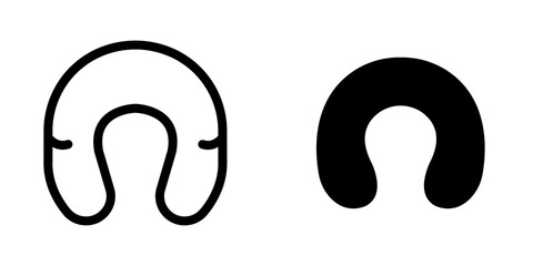 Travel Pillow Icon Set - Vector Design Symbols