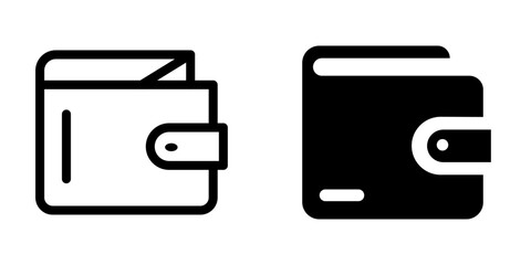 Obraz premium Travel Wallet Icon Set - Vector Design Symbols