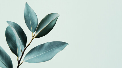 A leafy green plant with a yellowish tint symbolizes growth renewal and vitality The modern aesthetic represents contemporary sustainability and eco-conscious living Lush foliage evokes harmony and ba