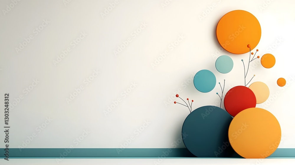Poster minimalist digital backdrop with subtly shifting gradients and delicate geometric line art creating 